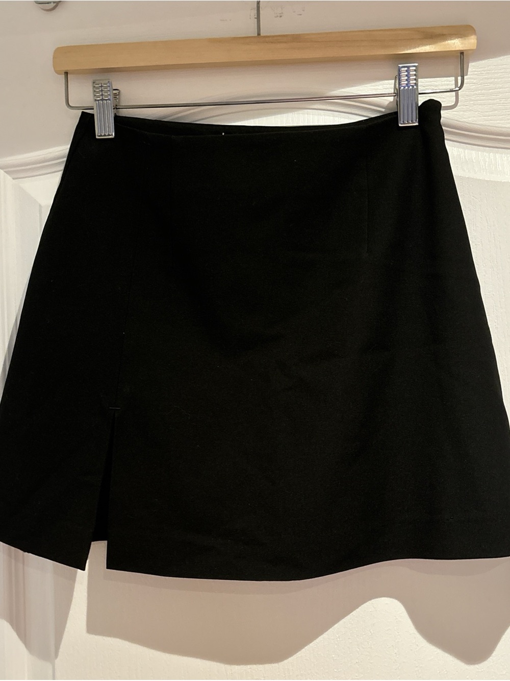 Djerf Avenue Black Mini Skirt with Front Slit